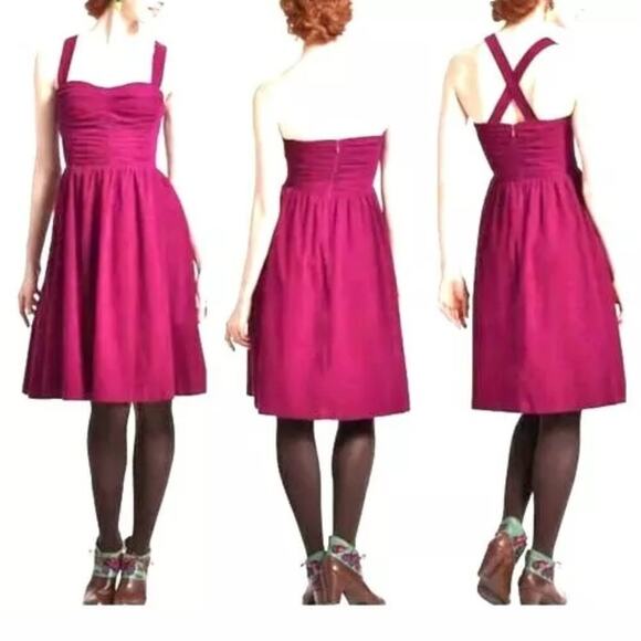 Anthropologie | Pink Corduroy Summer Dress - Picture 1 of 7